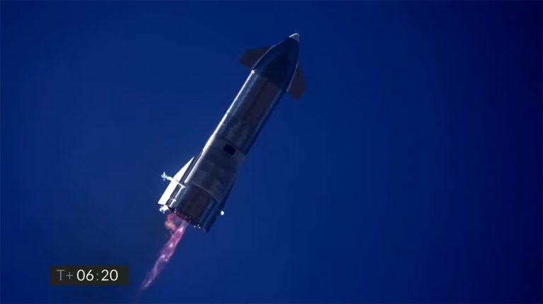 The Starship SN9 took its high-altitude test flight Tuesday at the SpaceX South Texas launch site at Boca Chica. The starship was powered by three Raptor engines and traveled 10 kilometers in the air. The flight ended with an explosive landing of the starship. SCREENSHOTS TAKEN BY ROXANNA MIRANDA FROM THE NASA SPACE FLIGHT WEBSITE LIVESTREAM