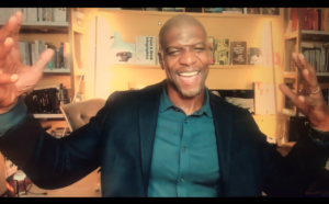 UTRGV Student Activities welcomes actor, artist and activist Terry Crews on Monday night via Zoom as the third guest in the 17th season of the Distinguished Speaker Series. Crews greeted the audience by doing his famous pec jump at the beginning of the event. SCREENSHOT TAKEN BY ALEJANDRA YAÑEZ FEB.8 DURING THE DISTINGUISHED SPEAKER SERIES VIA ZOOM