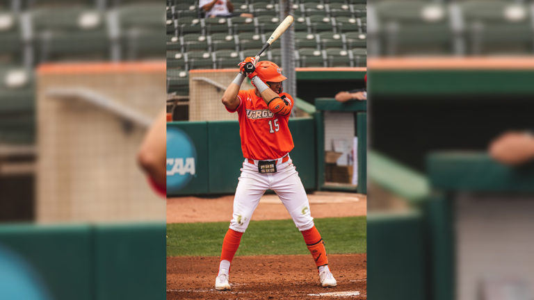 UTRGV infielder Christian Sepulveda waits to bat during the March 7 game against the Northern Illinois University Huskies at the UTRGV Baseball Stadium in Edinburg. The Vaqueros won the non-conference game 5-4. Photos Courtesy UTRGV Athletics