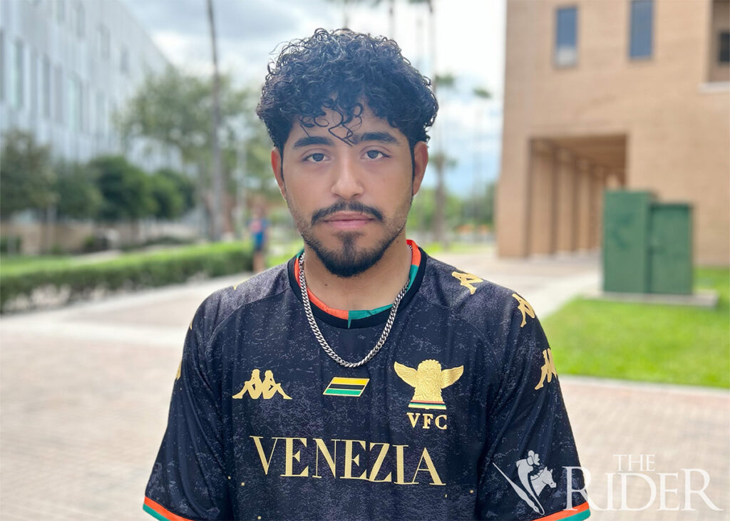 “Yes, I do. One because we live in the [Rio Grande] Valley–over here it is basically all Spanish, you know. If you go to stores, employees will speak to you in Spanish, which is pretty good. And also, back at home, we usually eat Mexican food: beans, tortillas, mainly Mexican food.”

Javier Ontiveros
criminal justice senior