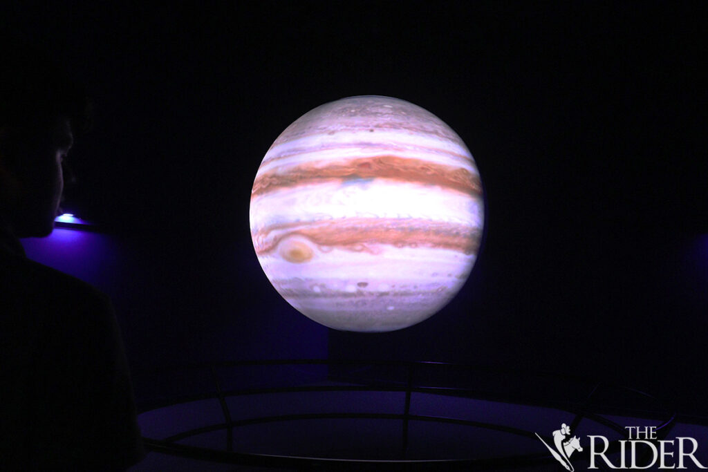 The International Museum of Art & Science projects Jupiter during the Mysterious Cosmos Family Fun Nights event on Thursday in McAllen. Amara Cazares/THE RIDER