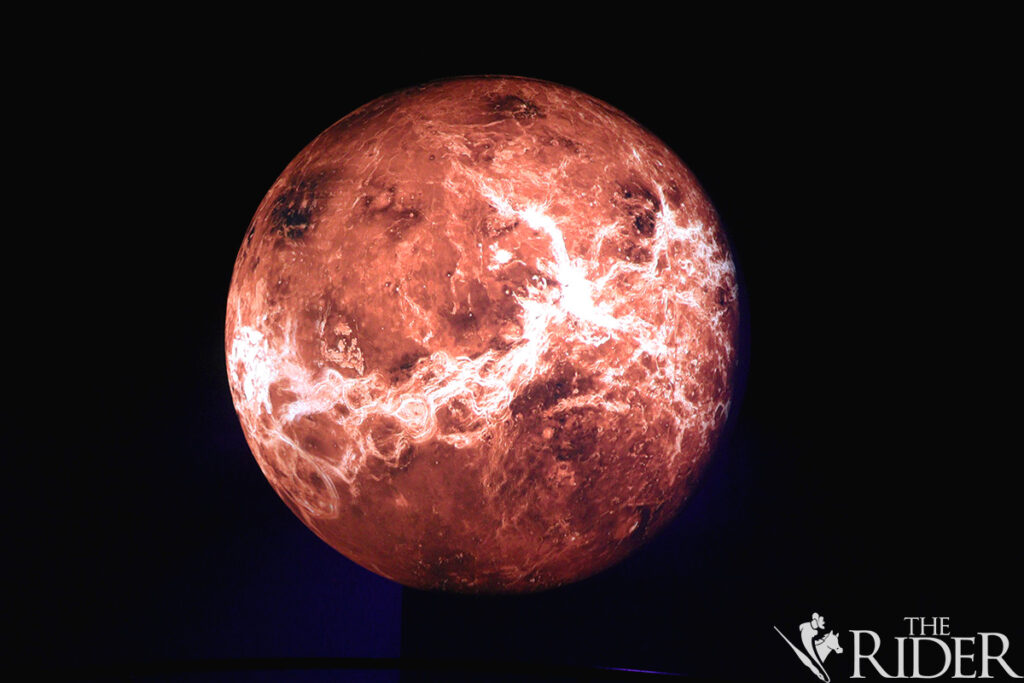 The International Museum of Art & Science projects Mars Thursday during the Mysterious Cosmos Family Fun Nights in McAllen. Amara Cazares/THE RIDER