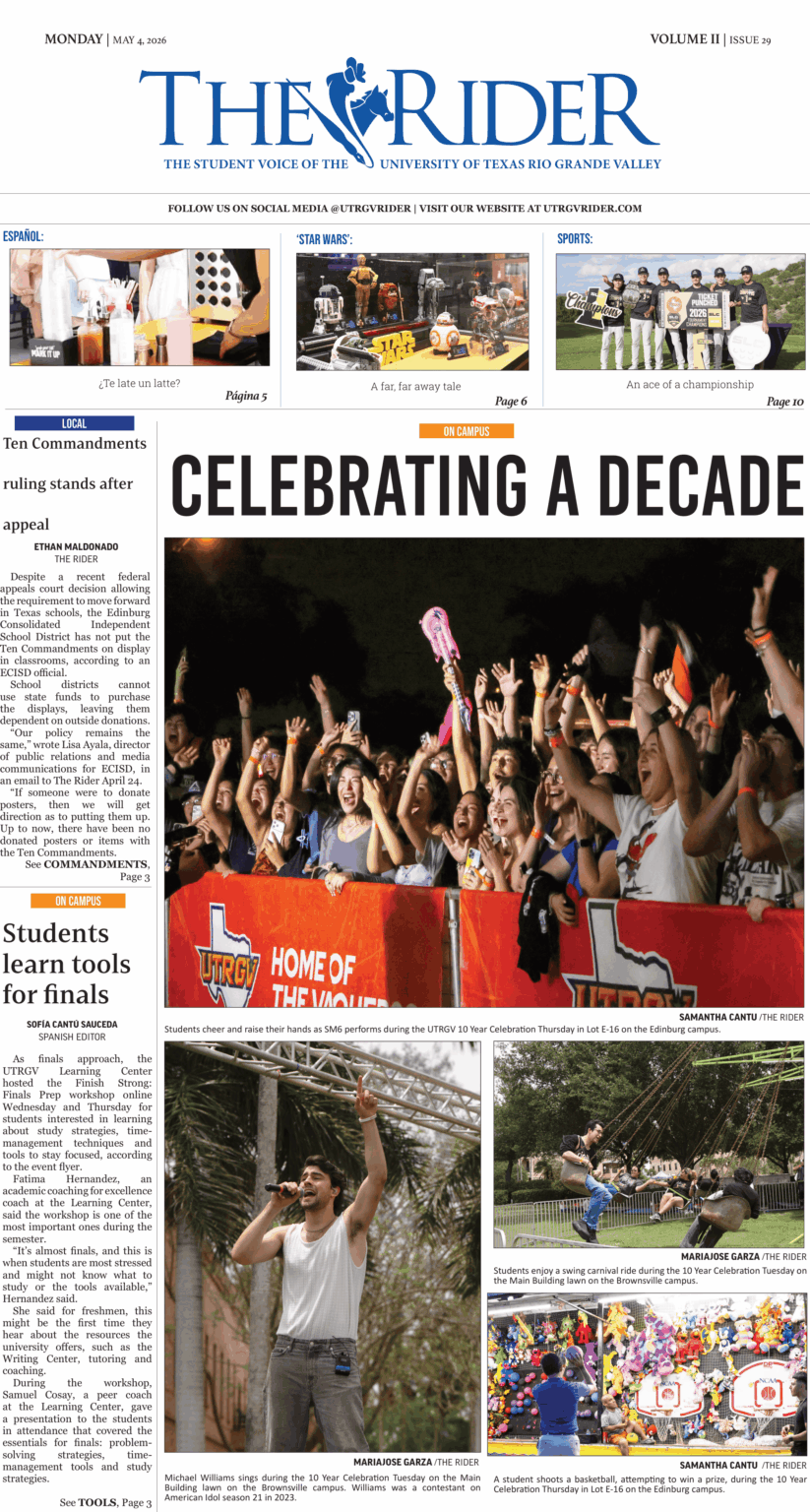 The Rider Newspaper - The student voice of UTRGV